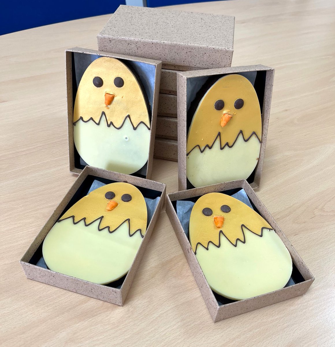 Nothing says Easter like a batch of adorable chick-shaped brownies 🐥🍫 We couldn't resist these cuties as an Easter treat for our hard-working team!