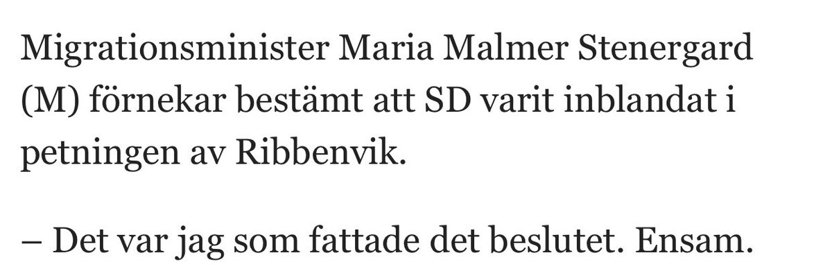 valtch's tweet photo. Vad är det för fel på ministrarna i den nya regeringen? Vi har inte ministerstyre. Beslut tas kollektivt. Det står i regeringsformen. Uttalandet från @MariaStenergard är häpnadsväckande. 
Det här är ett uttalande som skapar frågetecken kring om ministrarna vet hur Sverige styrs. https://t.co/qEPQJj6WwI