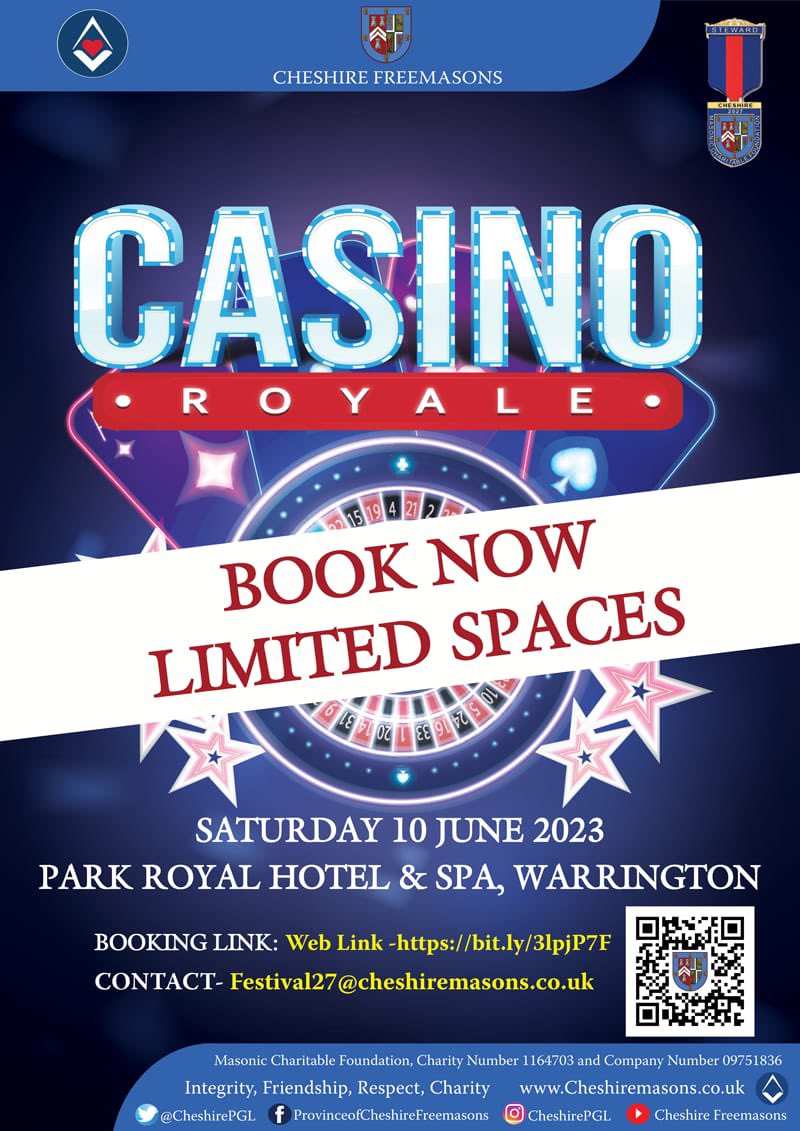 CheshirePGL's tweet photo. #FestivalFriday

💎 Diamonds may be forever but there are limited tickets available

😎 Book now to avoid disappointment - you only live twice!

#Freemasons #CheshireFreemasons https://t.co/i8cL96UMae