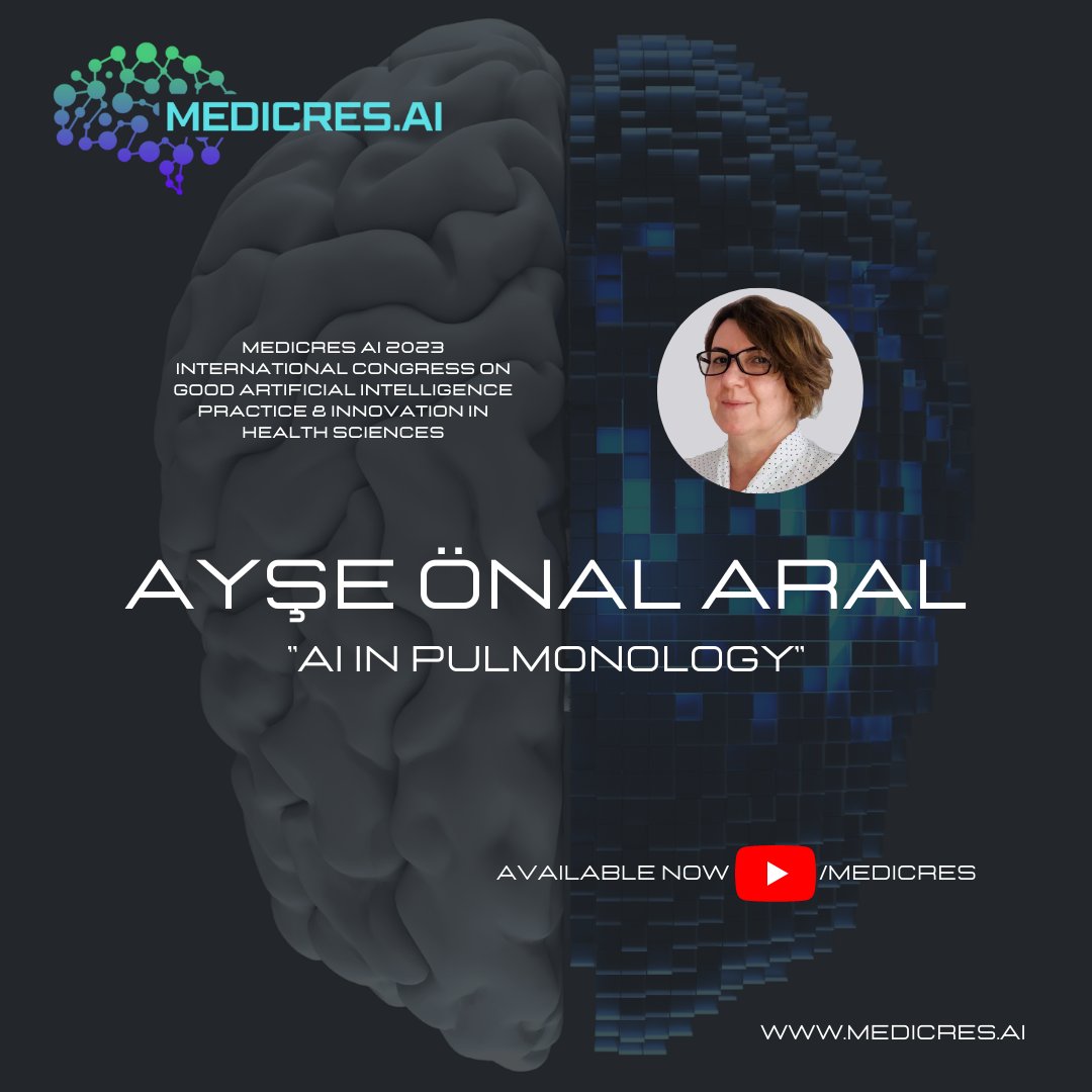 #MEDICRESAI2023 | #INTERNATIONALCONGRESS ON GOOD #ARTIFICIALINTELLIGENCE PRACTICE & #INNOVATION IN #HEALTHSCIENCES 

AVAILABLE IN 120 LANGUAGES ON YOUTUBE NOW! bit.ly/3MpanfK 
#MedicalCongress #TechnologyDevelopment #Health #AIinPulmonology #Pulmonology #AyşeÖnalAral