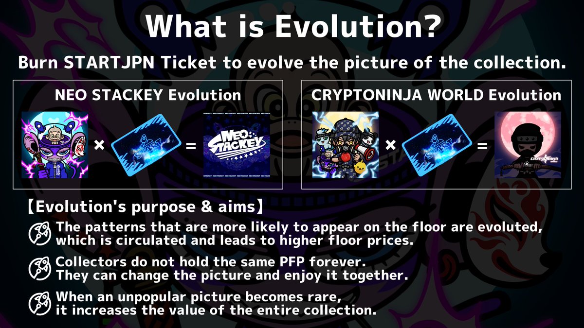 KzcHArt's tweet photo. 📣CRYPTONINJA WORLD Evolution 2nd

✅4/12 20:00 申請開始
✅4/14 20:00 申請締切
✅4/15 20:00リビール

📣CRYPTONINJA WORLD Evolution 2nd

✅4/12 20:00 Start of application
✅4/14 20:00 Application Deadline
✅4/15 20:00 Reveal Festival

#STARTJPN #CNW https://t.co/OvvNziXVOn