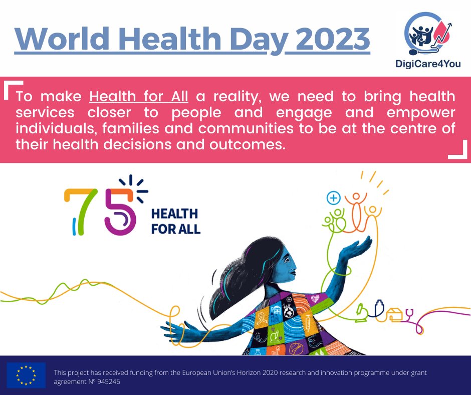 🌍Today, on #WorldHealthDay, we celebrate the 75th anniversary of @WHO.

This day reminds us of the importance of empowering individuals, families & communities, promoting #healthylifestyles & strengthening primary healthcare, to build stronger societies & achieve #HealthForAll.