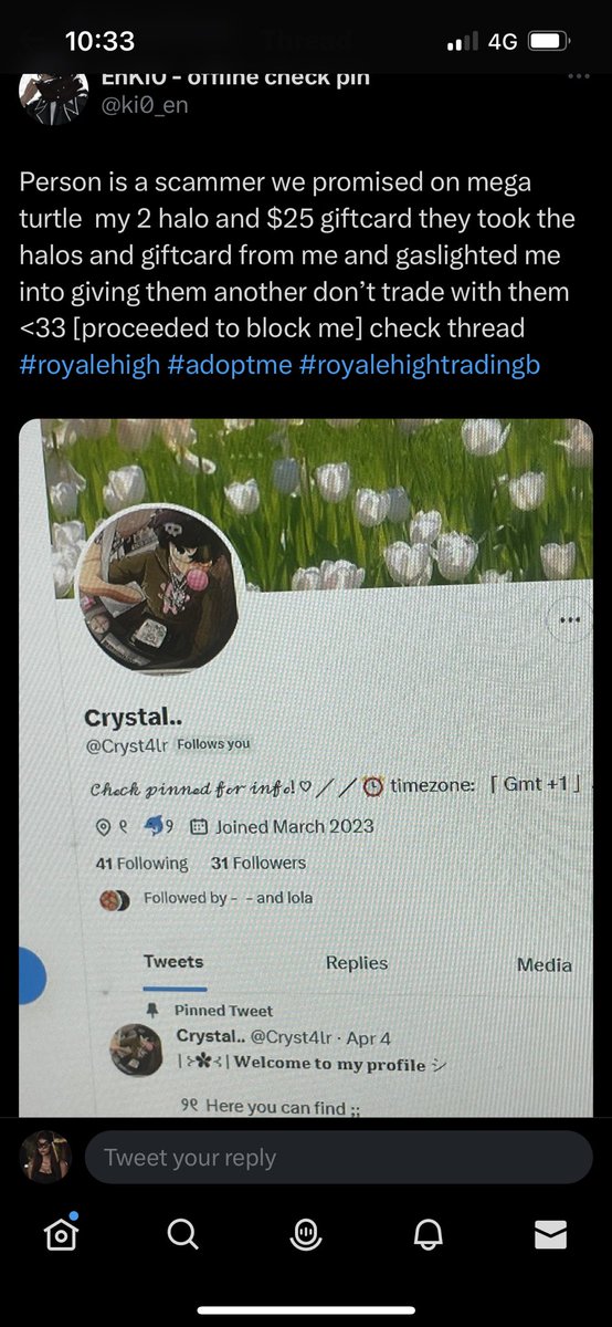 anqvllic's tweet photo. Theyre a scammer do not trade with them!!! https://t.co/U4iDIyXncK