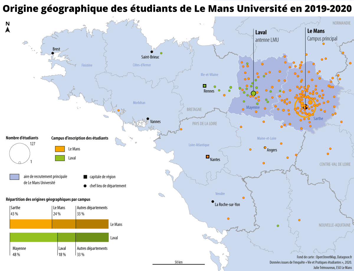 🟢Nouvelle planche publiée sur l’atlas social du Mans par Julie Trémoureux.
➡️ <a href="/LeMansUniv/">Le Mans Université</a> : le maintien d’un recrutement local de premier cycle d’étude.
#Université créée en 1977, à quel public s’adresse-t-elle en 2019-2020 ?
A découvrir ici 👉cutt.ly/H7jJ0zC