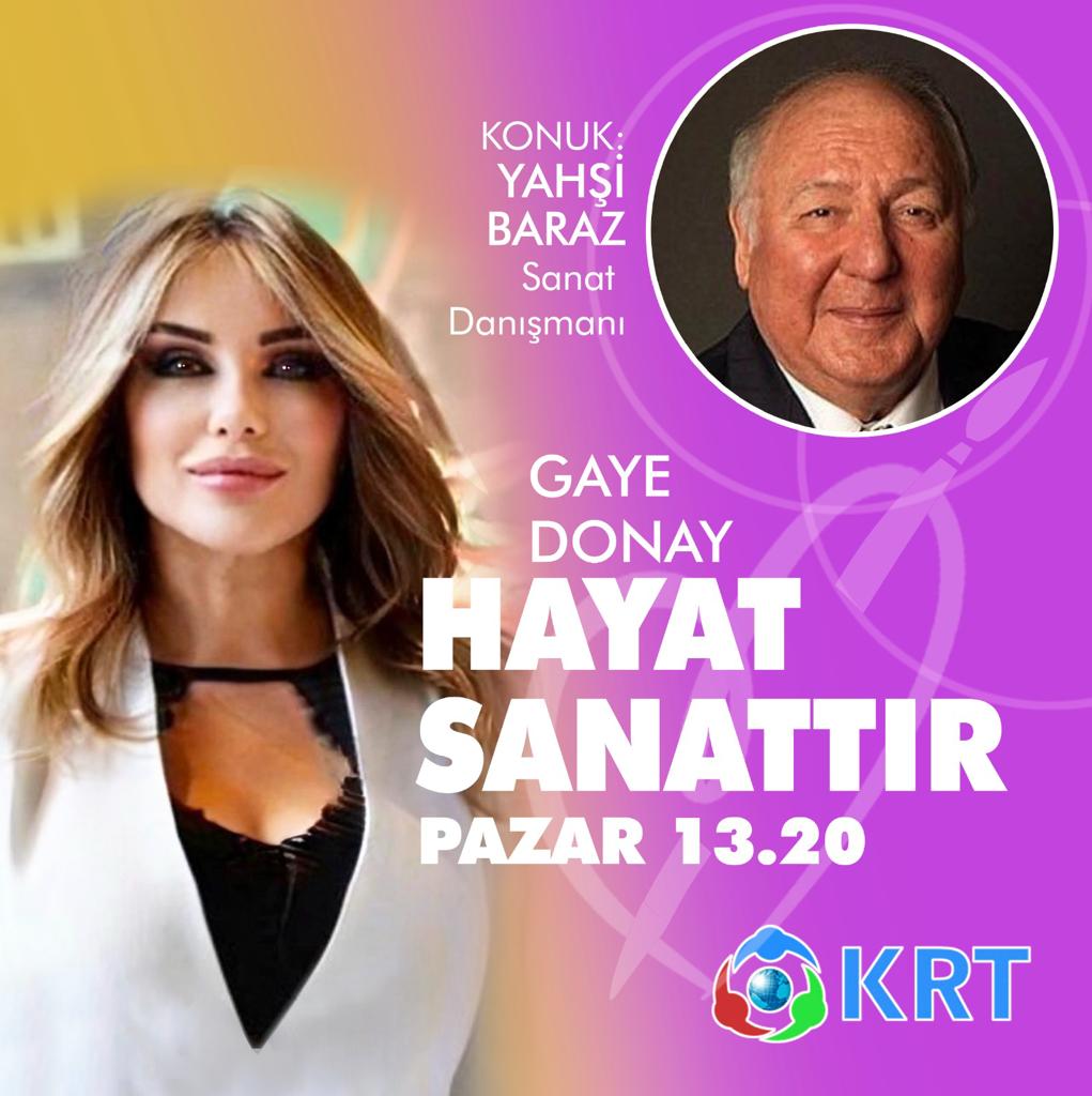 📌 Türkiye'nin en eski sanat galericilerinden, 'Yılın Sanat İnsanı' ödülü sahibi Yahşi Baraz, Hayat Sanattır’a konuk oluyor. 
📌Baraz, güncel sanatta yaşanan gelişmeleri <a href="/GayeDonay/">Gaye Donay</a>’a anlatıyor. 
📌#HayatSanattır, Pazar 13.20'de KRT’de…