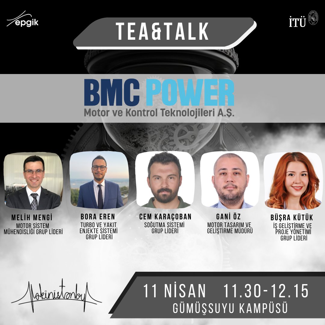 BMC Power, Tea&Talk ile Makinistanbul'da sizlerle! Alanında uzman kişilerin bizzat tecrübelerini paylaşacağı Makinistanbul'un en samimi ve verimli oturumu, Tea&Talk'ı kaçırma! Aşağıdaki etkinliğe kayıt ol, Makinistanbul'un fırsatlarını kaçırma! epgik.com/makinistanbul-…