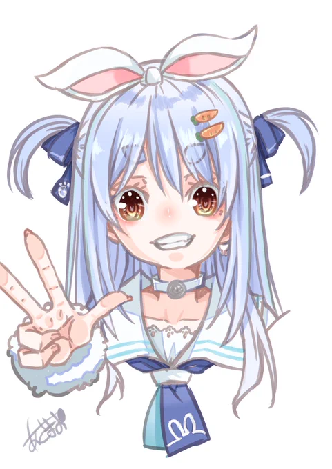 可愛いぺこちゃん描けたやでー(●'ω`●)この衣装も好っきー☆ミ#ぺこらーと 