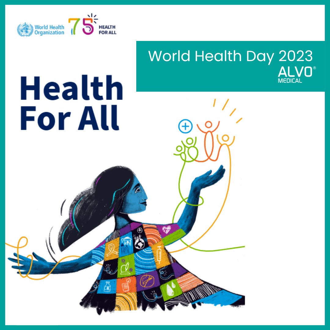 #worldhealthday is celebrated each year on April 7th!

This year's theme - Health For All! - reflects also our mission. ALVO Medical exists to provide better healing conditions. For everybody. Everywhere in the world. #HealthForAll #WHO75 #ALVOMedical