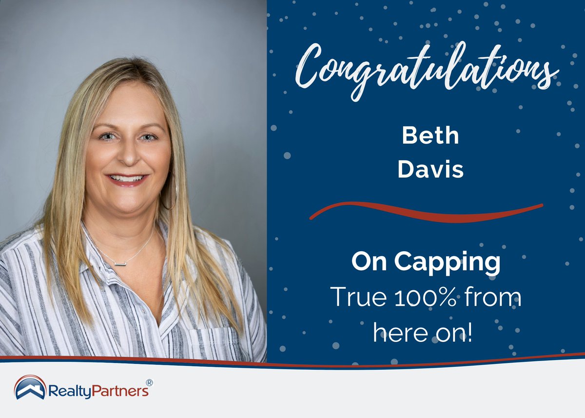 RPIPartners's tweet photo. True 100% From Here On! 😊
A huge congrats to Beth Davis - she just capped and will now enjoy true 100% (no fees of any kind) on all her transactions for the remainder of her anniversary year. Plus she just earned 10,000 shares of pre-IPO stock to boot! https://t.co/GS6uKxCNlc
