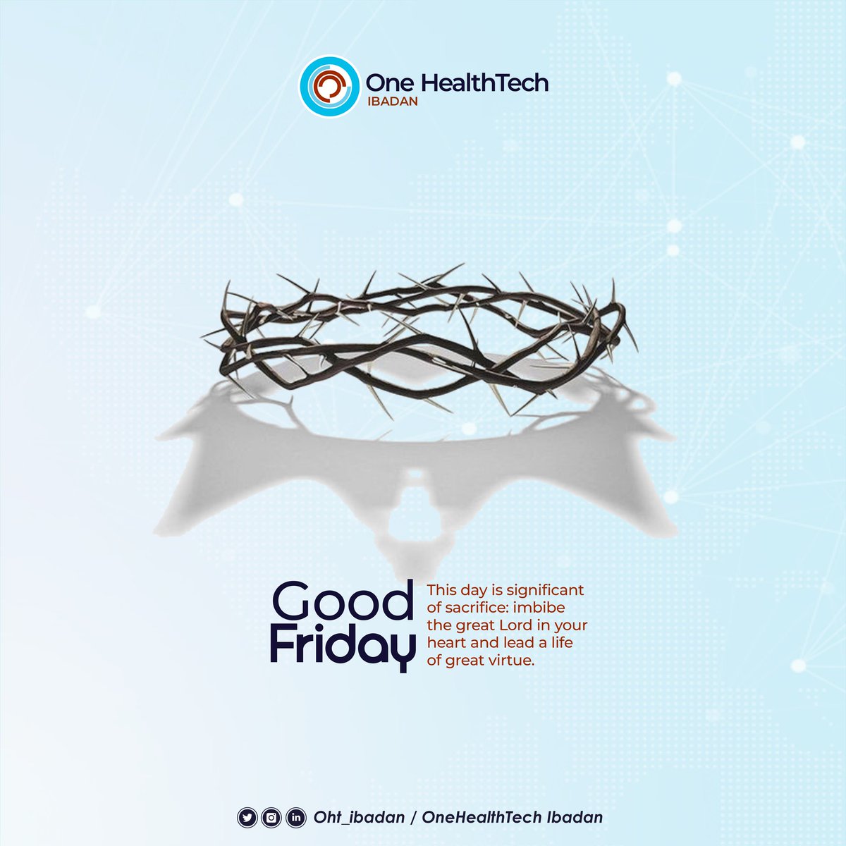 Today we reflect on the ultimate sacrifice of love. As we observe #GoodFriday, may we remember the profound sacrifice of Jesus Christ and be reminded of the power of forgiveness, grace, and redemption. Let's cherish our loved ones and spread kindness wherever we go. #GoodFriday