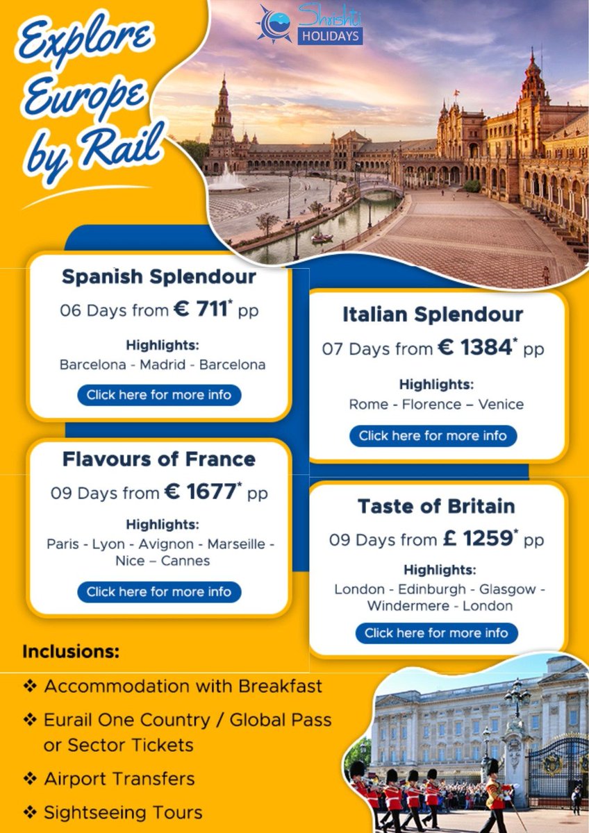 Planning your next European adventure?  Why limit yourself to just one destination when you can explore the stunning beauty of Britain, Spain, France, and Italy! 🇬🇧🇪🇸🇫🇷🇮🇹 Which one is on your travel bucket list? #EuropeTrip