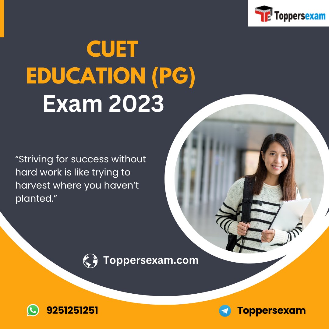 Kick Start Your Career and Equip Yourself in toppersexam.com/TEACHING-EXAMS… with Toppersexam

.
#toppersexam #cueteducationpg2023 #cuet #cueteducationquestions #cuetmocktest #education #govtjobs #governmentjobs #google #questions #onlinetestseries #govermentjob #governmentexam