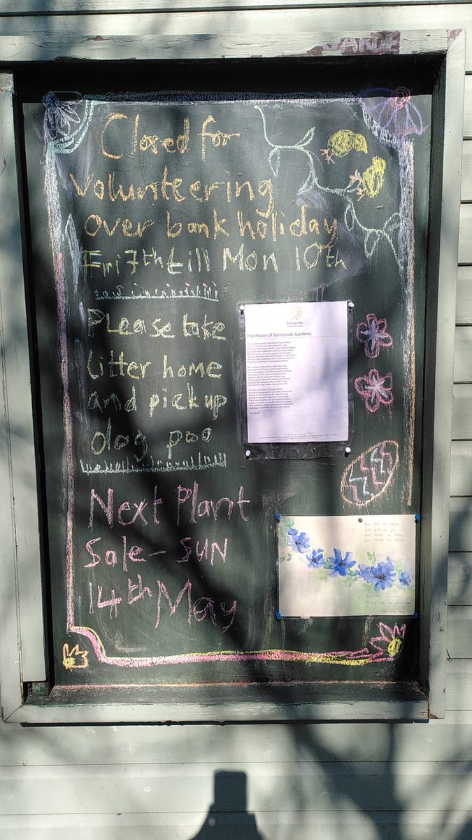 Sunnyside Gardens UK (@sunnysiden19) on Twitter photo Wishing everyone a very happy #Easter π£ from β¦<a href="/SunnysideN19/">Sunnyside Gardens UK</a>β© π!
Weβre closed today, Sunday and Monday for the bank hol w/e.
And π₯ our next plant πͺ΄ sale and social is Sunday 14th May - put it in your diary π π.
#N19 #Islington
#CommunityGardening Wishing everyone a very happy #Easter π£ from β¦<a href="/SunnysideN19/">Sunnyside Gardens UK</a>β© π!
Weβre closed today, Sunday and Monday for the bank hol w/e.
And π₯ our next plant πͺ΄ sale and social is Sunday 14th May - put it in your diary π π.
#N19 #Islington
#CommunityGardening