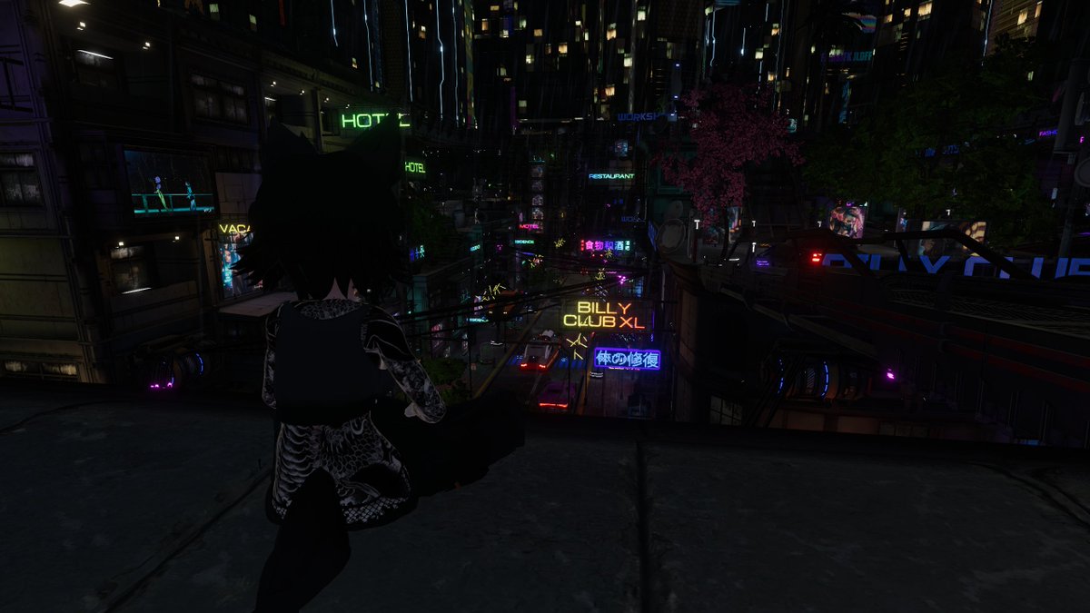 ImZombeeVR's tweet photo. A friend showed me this world a couple days ago, and it still baffles me with how detailed and thorough the world looks.

World: Rainy Cyberpunk City - by Coldcancer

#vrchat #vrc #vrchatcommunity #vr #cyberpunk https://t.co/Emp9cADGoT