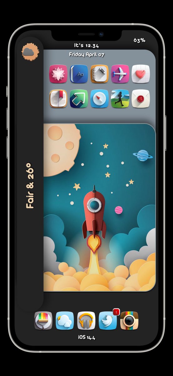 Space Cowboy second edition... 😅🚀👩🏻‍🚀
Icons: @frenchitouch
Wall: me
My #lockpluspro #widget on #iOS14.4 #jailbreak #Fugu14 #unc0ver