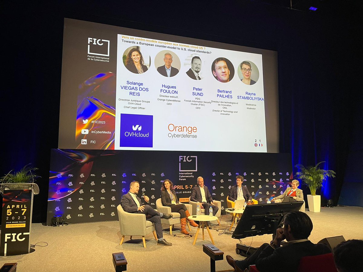 Kyberala keskusteli tänään Ranskan Lille:ssä Forum International de la Cybersécurité -konferenssissa eurooppalaisesta pilviturvallisuudesta.

Toimme esille suomalaista ajattelua, joka perustuu vientivetoiseen avoimeen markkinatalouteen sekä vahvaan oikeusvaltioperiaatteeseen.