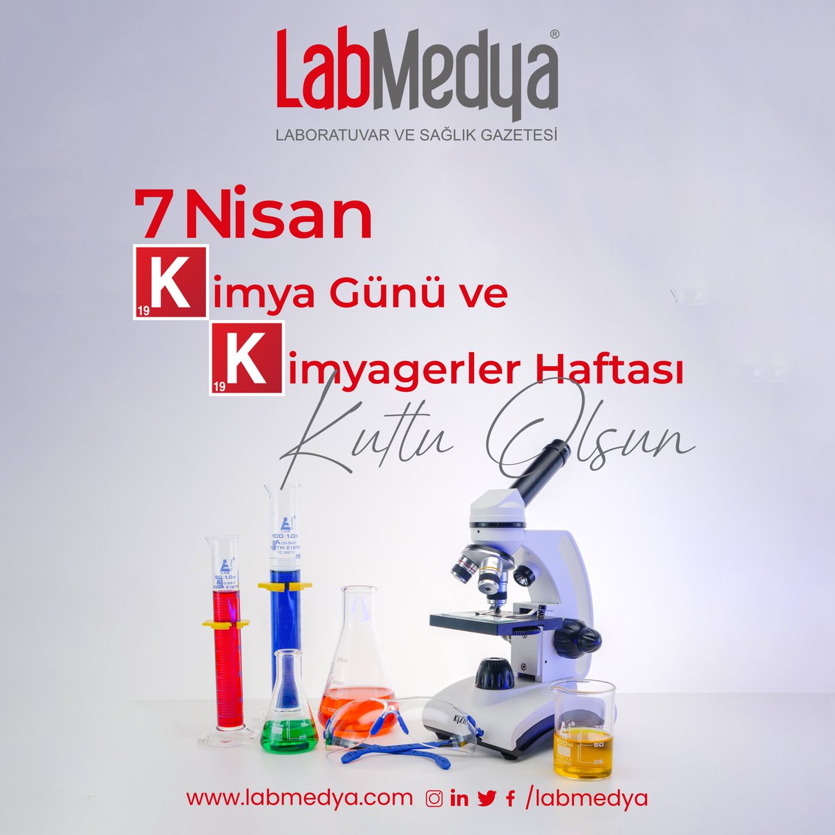 labmedya's tweet photo. 7 Nisan Kimya Günü ve Kimyagerler Haftası kutlu olsun. 👩🔬👨🔬🧪
#labmedya #kimya #7nisan #chem https://t.co/eu6F2tOCU8