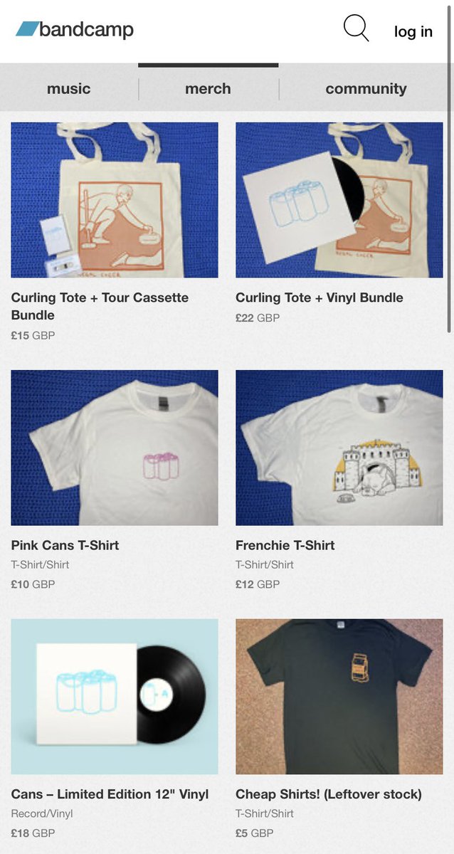 regalcheer's tweet photo. Bandcamp Friday. Made the merch abit cheaper. Not many copies of the Cans vinyl left. Buy one now to sell on Discogs when we die. Get rich. Do you not wanna get rich? Go get one. 
-
⬇️⬇️⬇️⬇️
https://t.co/qQp6oMZvKu https://t.co/Mj594W1lEZ
