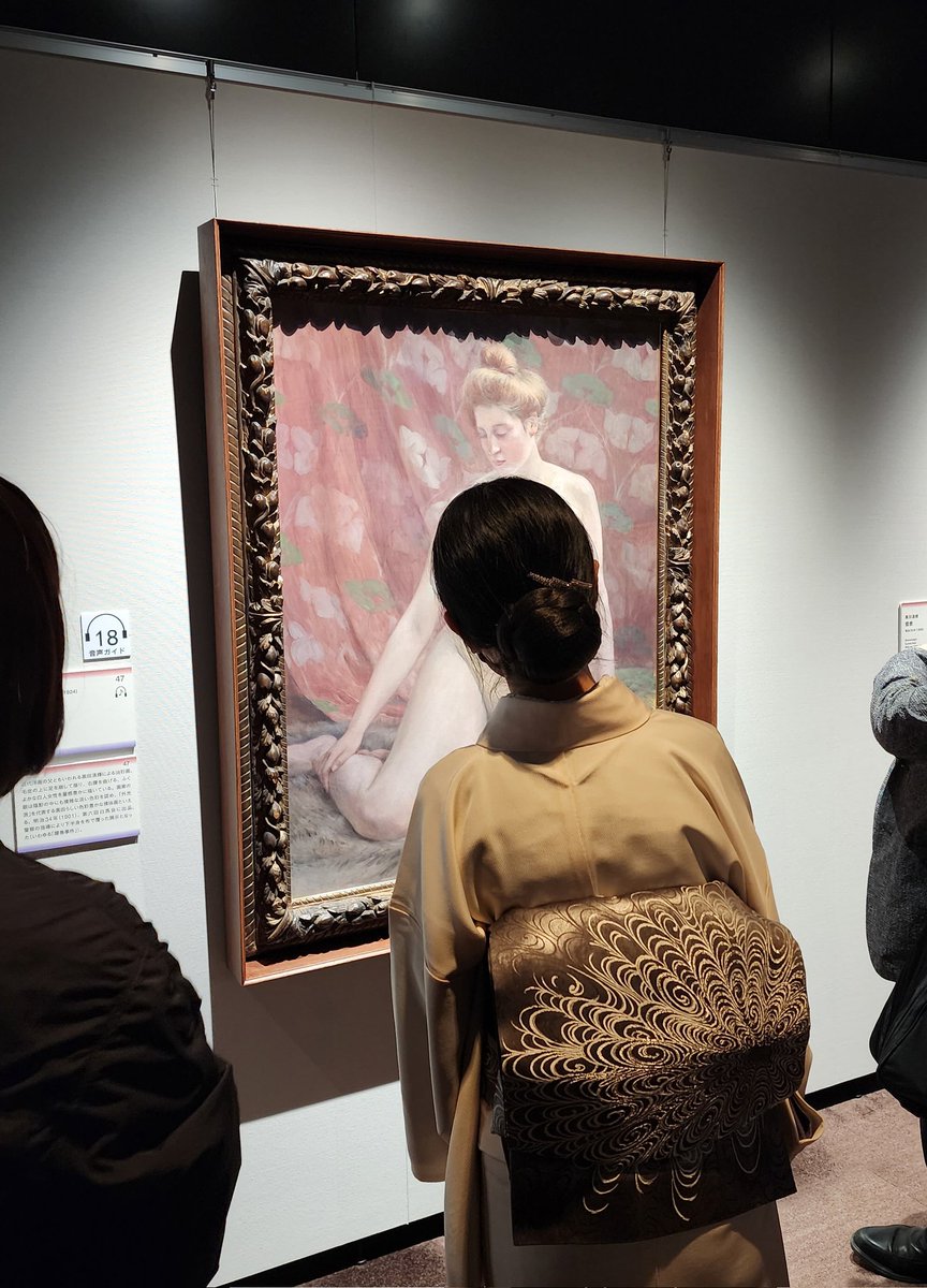 黒田清輝の代表作「裸体婦人像」を巡っては、明治34年の第6回白馬会展