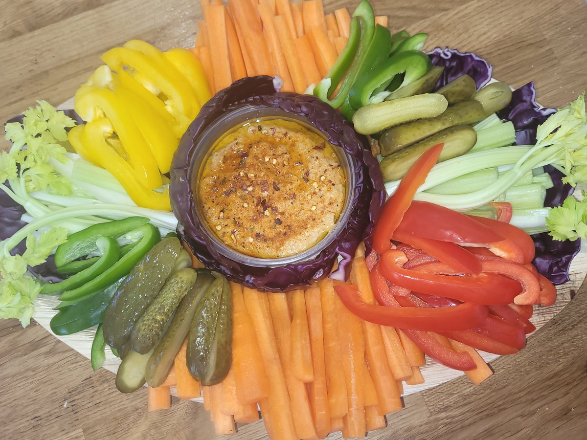 Homemade hummus and crudités #leighcatering #homemade #hummus #golbone #buffet #catering #leigh #wigan