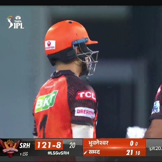 CmonCheeks's tweet photo. Appreciation tweet for @ABDULSAMAD___1 
Played with a SR of 210 when no other batsman crossed 140 SR 🔥
And those last 2 sixes🤌😭❤️

#SRHvsLSG #IPL2023 https://t.co/v662nfyIaL