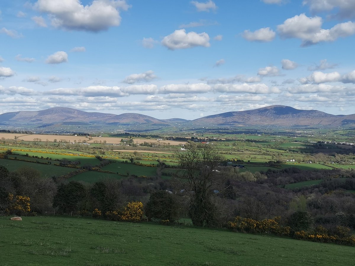 The Blackstairs mountains looking well from a sunny Carlow #carlow