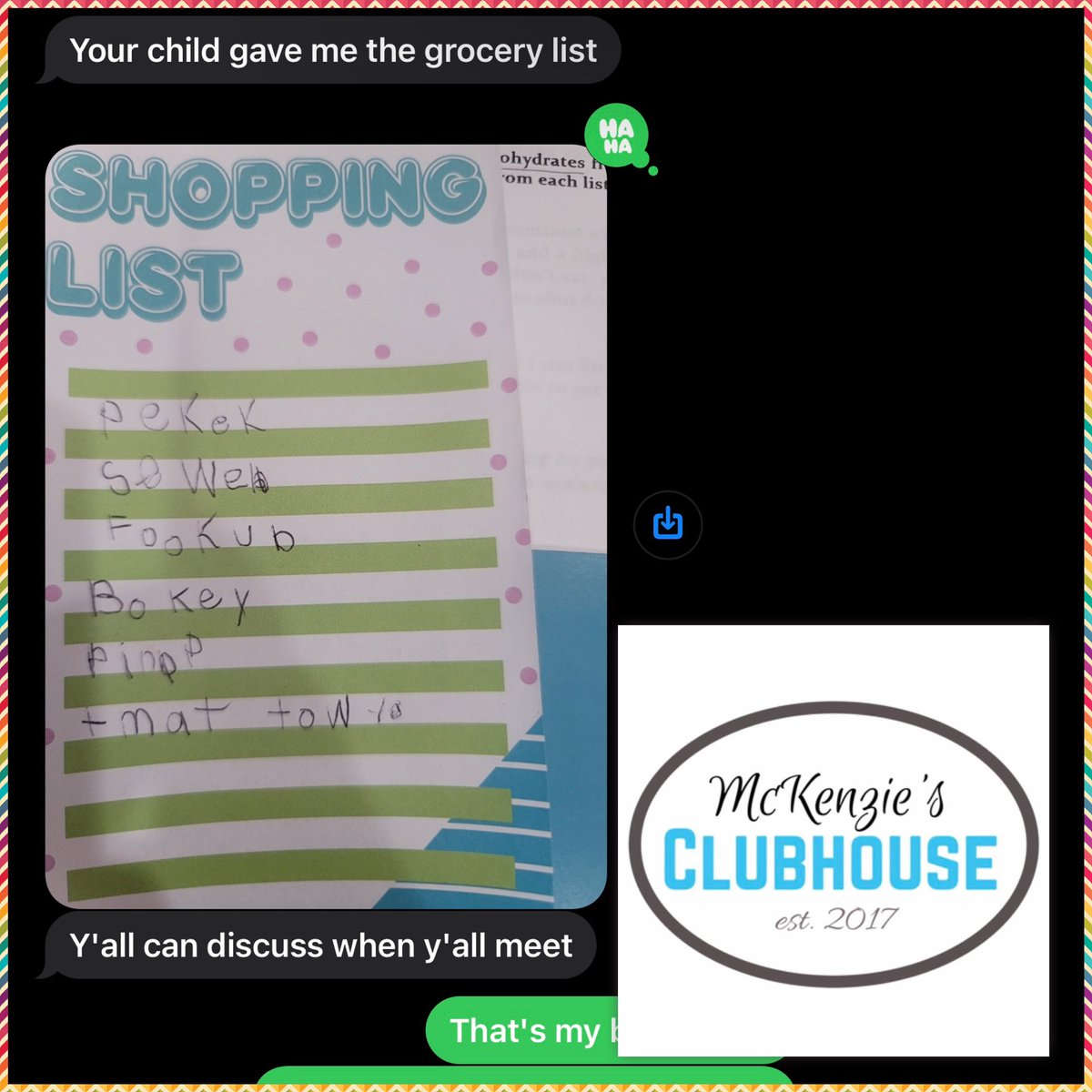 McKenzie_sClub's tweet image. Teaching Phonological and Phonics skills are great for the classroom, but when the translate into Real Life Situations we’ve definitely hit the paramount of learning! 👍🏾💛💚 #realworldapplication #lifelearning #reallifesituations #mckenziesclubhouse