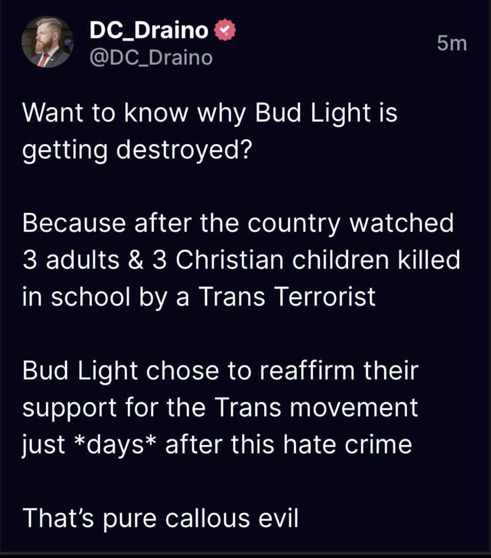 The timing on Buds abhorrent message can be nothing but intentional and meant to clearly show what side they are on. 
#banbud