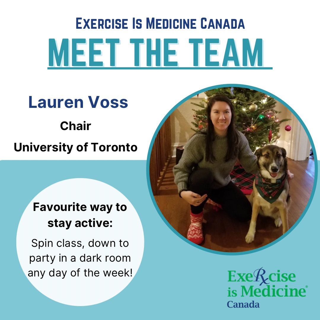 Happy Friday! Meet Lauren (@laurenvoss_31 ), another member of our student executive committee! 🐶🚴‍♀️ #exerciseismedicine #eimc