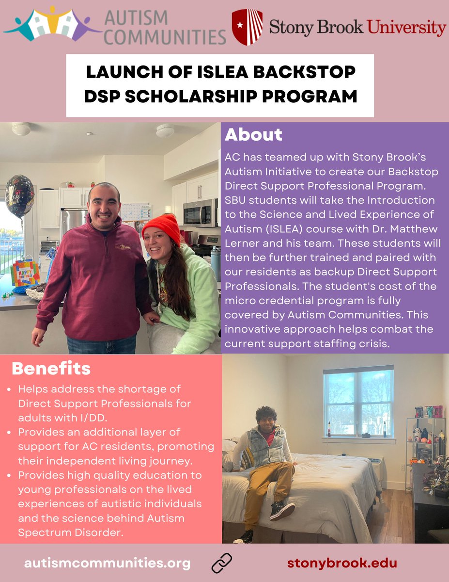 AutismComm's tweet image. For our first highlight of #AutismAcceptanceMonth, we'd like to spotlight our new backstop Direct Support Professional (DSP) program! We look forward to this continued expansion of this innovative program and are thankful to our first cohort of students! #autismcommunities