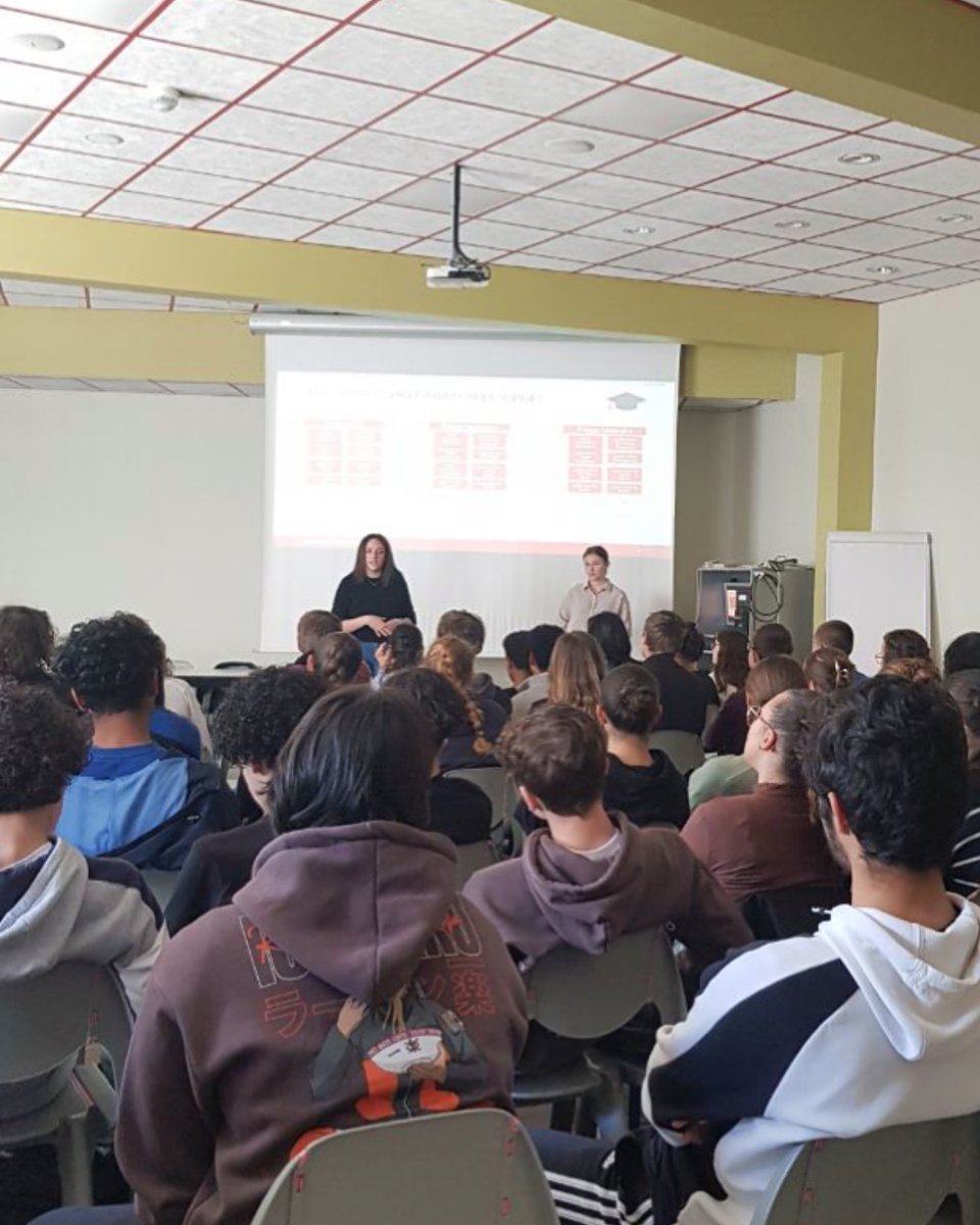 DTGE47's tweet photo. 🏫Aujourd’hui, vendredi 7 avril, nous étions au lycée Georges Leygues à Villeneuve-sur-Lot.  Lors de cette intervention, c’est Nathan, Coralie et Noémie qui étaient devant plusieurs classes de premières pour présenter l’association, ses actions et aussi leurs parcours !  #dtge https://t.co/8yFniDsflw