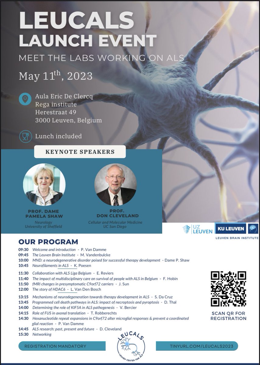Fouke Ombelet (@ombeletfouke) on Twitter photo Happy to announce the launch of the Leuven Center of ALS! Join us for a day of interesting lectures and networking. 
#ALSresearch #MNDresearch #ALS #LEUCALS #LVDBLab Happy to announce the launch of the Leuven Center of ALS! Join us for a day of interesting lectures and networking. 
#ALSresearch #MNDresearch #ALS #LEUCALS #LVDBLab