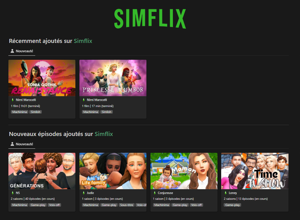 SmileHolicArt's tweet photo. Les nouveautés sur Simflix pour cette semaine : 2 nouveaux films du talentueux @lReMi07l et des nouveaux épisodes pour les séries de @NSProduction99 @judie_ytb @conjureuse et Loney) !
Bon visionnage ! #sims4 #simflix #simflixFR
Lien de Simflix : https://t.co/Mq1eghuAmt https://t.co/lgpGRzIURz