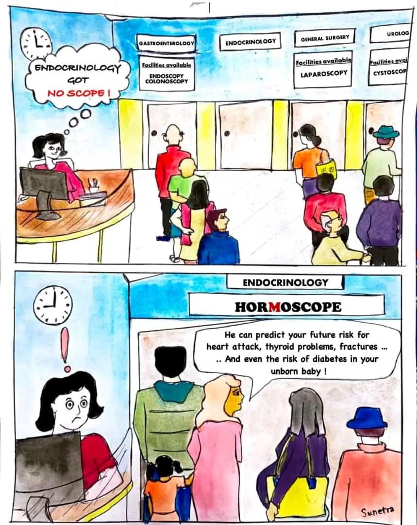 SUNETRA (@mondal_sunetra) on Twitter photo Humans have an inherent quest to know the future. A lot of Endocrine rsrch focuses on findng predictors 4 diseases.
Thinking of a way endocrinologists could add some "scope" to their career
<a href="/EndoBrigade/">Endocrine Brigade</a> <a href="/IndiaESI/">Endocrine Society of India</a> <a href="/monty_doc/">Dr Mohan T Shenoy</a> <a href="/idrlakshmi/">Dr Lakshmi Nagendra MD,DM (ENDO)</a> Humans have an inherent quest to know the future. A lot of Endocrine rsrch focuses on findng predictors 4 diseases.
Thinking of a way endocrinologists could add some "scope" to their career
<a href="/EndoBrigade/">Endocrine Brigade</a> <a href="/IndiaESI/">Endocrine Society of India</a> <a href="/monty_doc/">Dr Mohan T Shenoy</a> <a href="/idrlakshmi/">Dr Lakshmi Nagendra MD,DM (ENDO)</a>