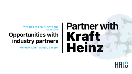HALOdotscience's tweet photo. We are thrilled to announce our first partnering opportunity with @KraftHeinzCo! The company is seeking barrier solutions for food packaging. We will be hosting a live webinar with the Kraft Heinz team on May 1st, 9:00am EDT. Learn more &amp; register below! 
https://t.co/pr0DD3DW9U https://t.co/2qZWojIaFL