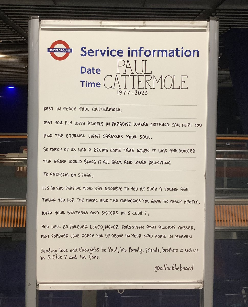 allontheboard's tweet photo. Rest in Peace Paul Cattermole.

Sending our love and thoughts to Paul, his family, friends, brothers &amp; sisters in S Club 7 and his fans.

#PaulCattermole @Paulcattermole1 @SClub7 #SClub7 #allontheboard https://t.co/h8WSt3swko