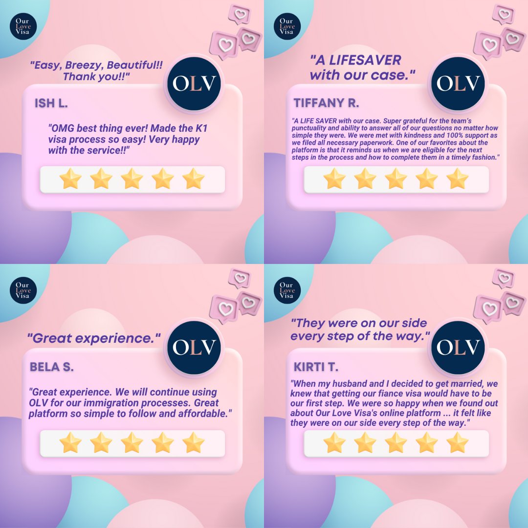 OurLoveVisa's tweet photo. It is an honor to be a part of your K1 Visa journey 🥰 #OLVcouples https://t.co/iOnDAgual7