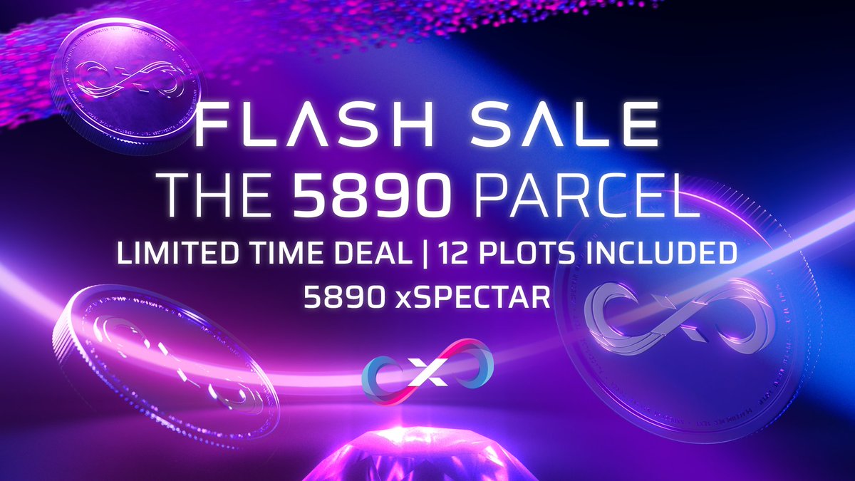 🚨𝗡𝗘𝗪 𝗙𝗟𝗔𝗦𝗛 𝗦𝗔𝗟𝗘🚨

The 5890 PARCEL IS HERE! 💥

🧬 Only 589 Exist
🧬 12 combined plots
🧬 5,890 #XSPECTAR 
🧬 Ends in 72 Hours

✅Retweet this message
🏆 1 winner gets FREE parcel 

This special deal is ONLY available in XSPECTAR tokens! 👇

xspectar.com/land-sales