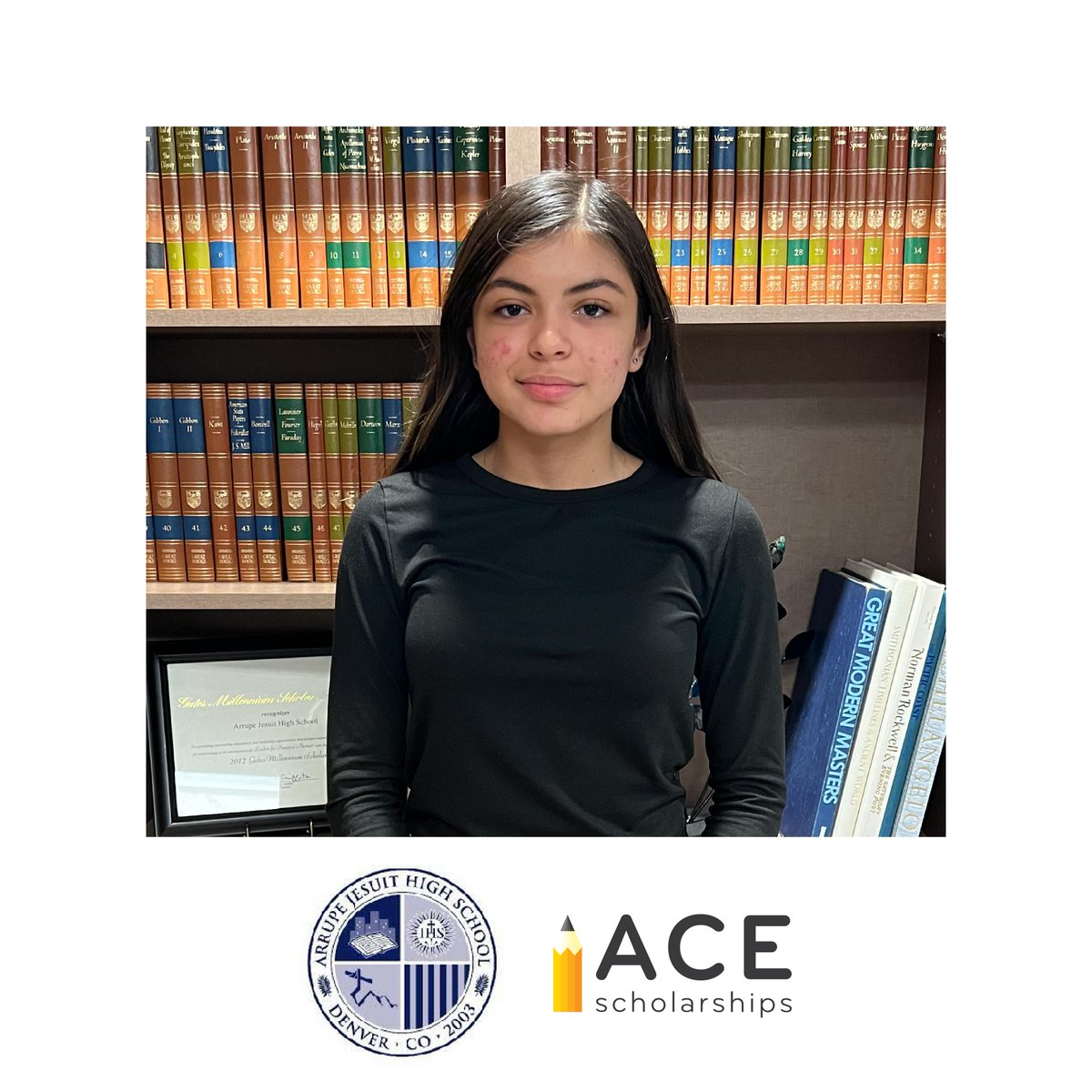 ACE Scholar Jade is in 10th grade at ACE partner school Arrupe Jesuit High School. Jade works at the History Colorado Center through the work-study program. Jade wants to become a medical physicist in engineering and travel abroad in the future.