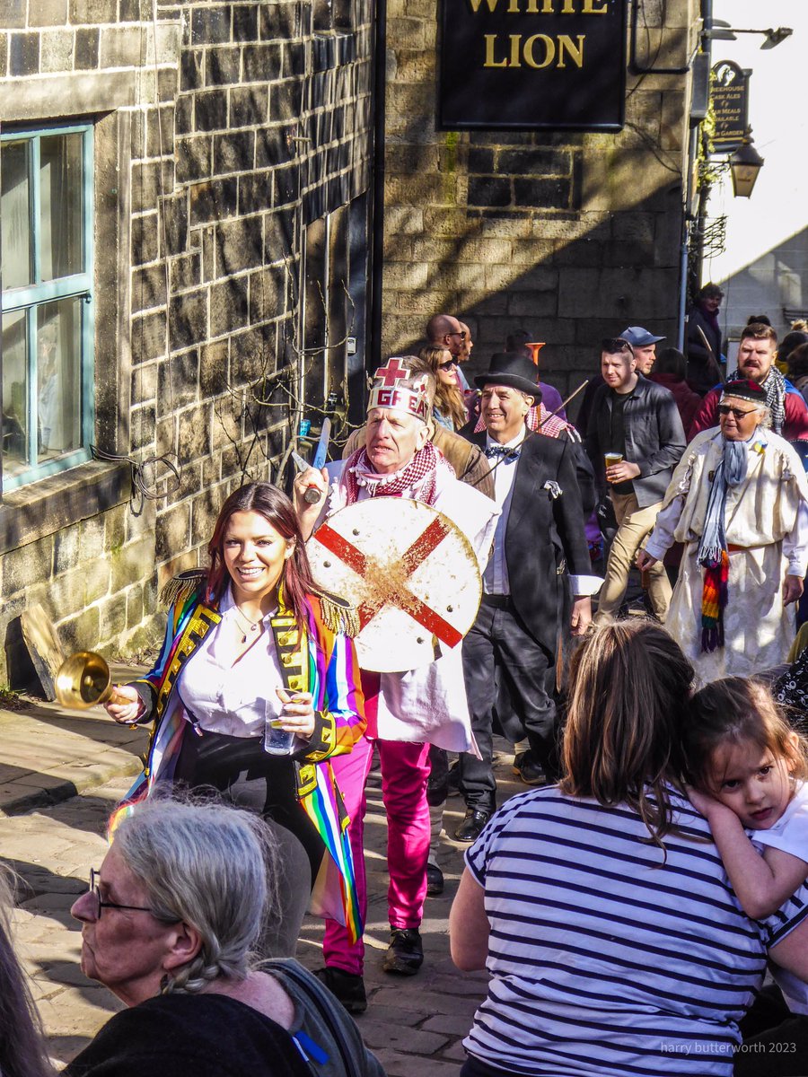hbscouse's tweet photo. Bit of local pagan colour for Easter weekend.
#paceegging #Heptonstall #Yorkshire https://t.co/7bOEj7R5PY