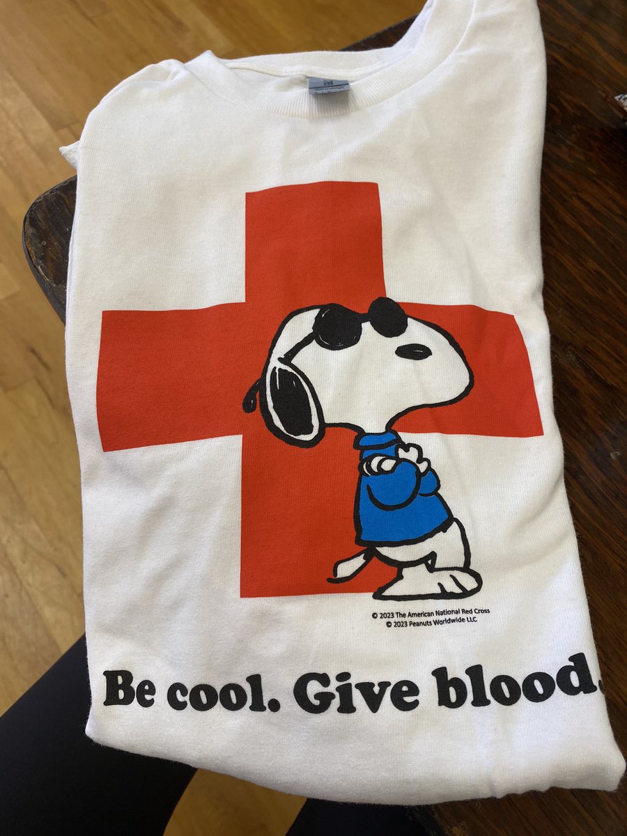 The <a href="/RedCross/">American Red Cross</a> is kicking things up a notch in April!  In addition to the good deed (obviously) AND the snack, you can get this cool Snoopy shirt!  Game changer 😂. To the extent that your health allows, please donate.