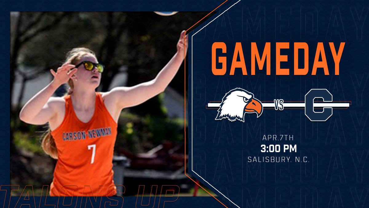 <a href="/cnbeachvb/">Carson-Newman University Beach Volleyball</a> wraps up the regular season at the SAC Beach Challenge. 

🦅🆚🦝
📍Salisbury, N.C.
🕔12:30PM
🦅🆚🏹
📍 Salisbury, N.C.
🕔 3:00 PM