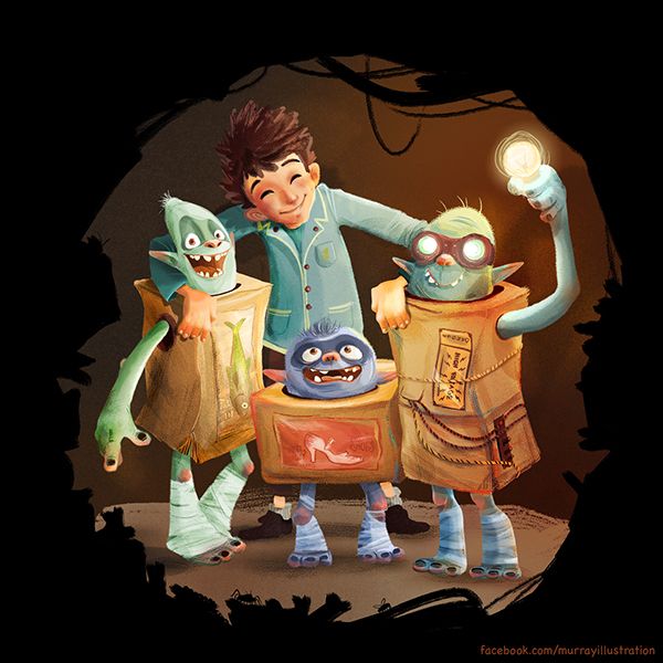 Sara Mauri lights up our whole week with this warm-hearted #fanart that reunites Eggs with his #Boxtrolls family! #FanArtFriday