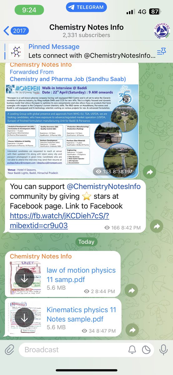 ChemNotesInfo's tweet image. Download Law of motion &amp;amp; Kinematics Physics 11 PDF notes just uploaded now. Download notes of all science streams from our telegram channel t.me/chemistrynotes… 
#ChemistryNotesInfo  #sciencenotes #ChemistryNotes #Science #Physics #chemistry #maths #biology