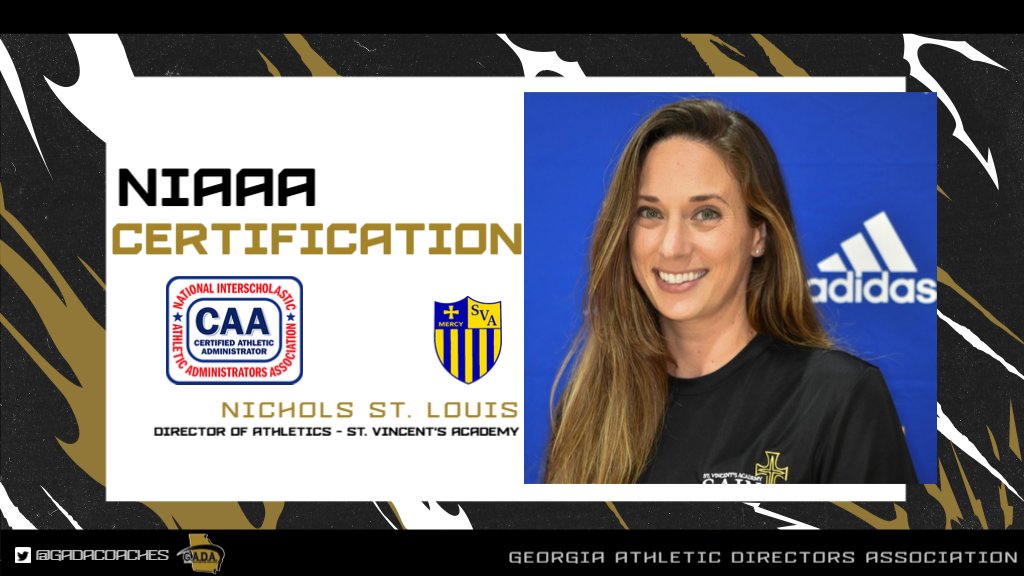 Please give a round of applause to Nichols St. Louis of @SVAAthletics who earned her CAA certification from the @NIAAA9100 in March of 2023! #certification #professionaldevelopment 👏