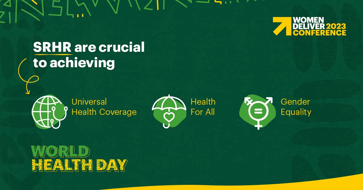 It's #WorldHealthDay!

There's no #HealthForAll without sexual and reproductive health and rights.

Today and everyday, let's continue to advocate for gender-responsive #UHC that advances #GenderEquality and #SRHR!