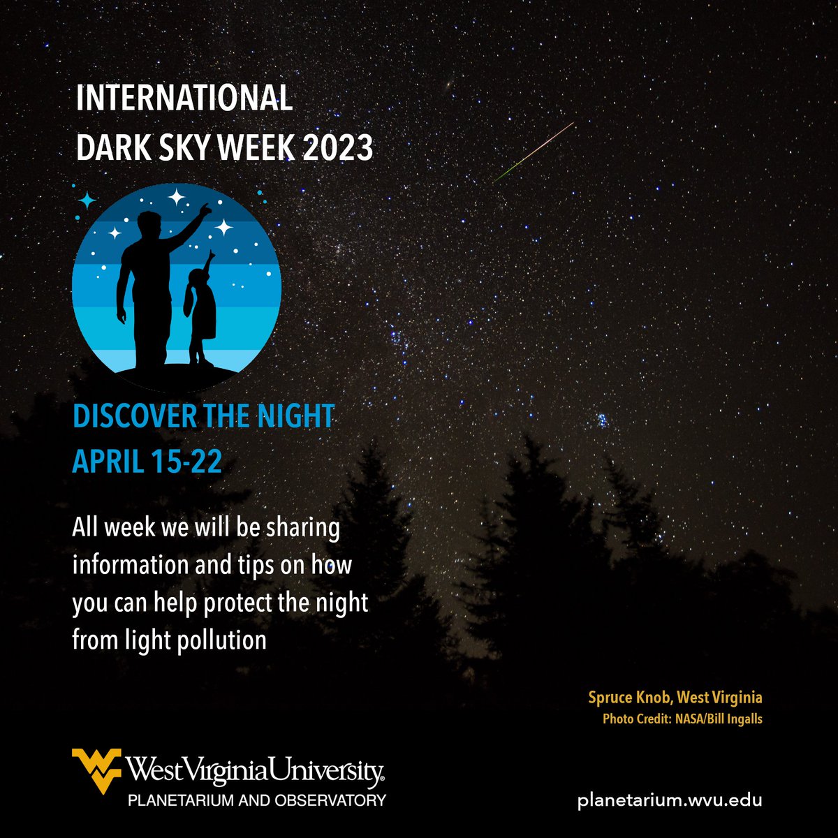 International Dark Sky Week is a week away! We will be sharing information and tips on how you can help protect the night from light pollution #DarkSkyWeek #DiscoverTheNight #IDSW2023