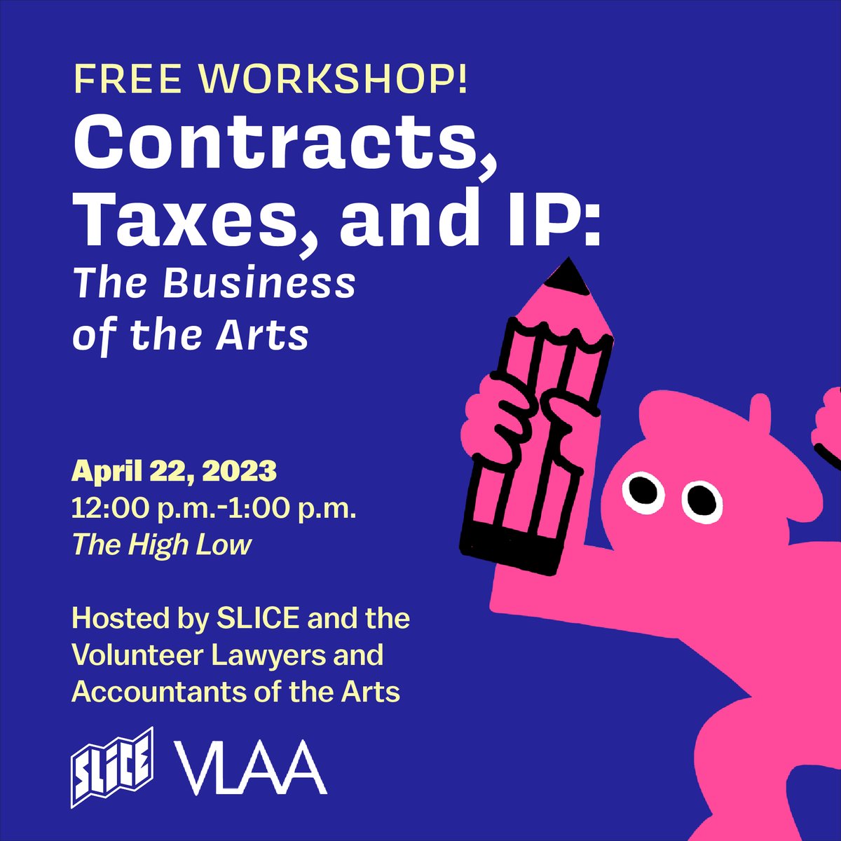 Join SLICE and the <a href="/STLVLAA/">VLAA</a>  for a free workshop to learn all about contracts, taxes, and IP as they pertain to small presses and indie publishers. 12p.m., April 22 at the High Low.
