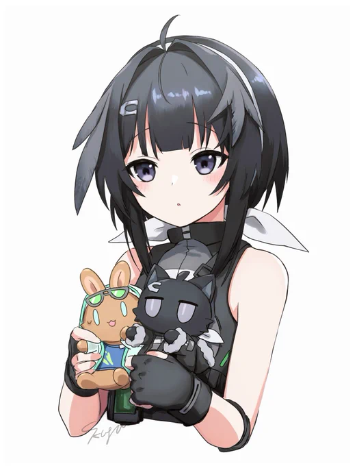お兄ちゃんと一緒にラプルマちゃんのぬいぐるみも並べたいよ〜の絵 