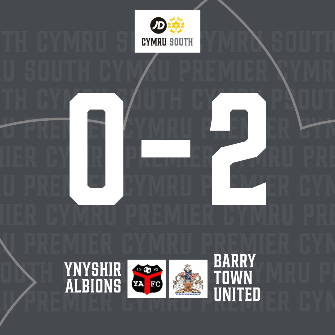 ⏱️ HANNER AMSER ⏱️

<a href="/BarryTownUnited/">Barry Town United</a> lead at the break in today’s early kick-off thanks to goals from Liam Warman and Kyle Jones. 

#JDCymruSouth